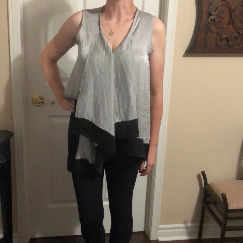 Silky sleeveless blouse